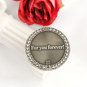 Moneda Aniversara din Argint 925 - 3cm personalizabila - Img 5