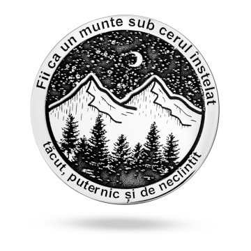 Moneda Wild Heart din Argint 2.5cm - Gravura 3D - Fata/ Verso - Img 2