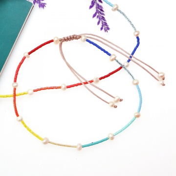 SET Bratara Glezna si Colier Summer Rainbow cu Miyuki si perle de cultura - Img 3