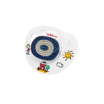 Suzeta Crystal din Argint - pentru fetite - Img 1