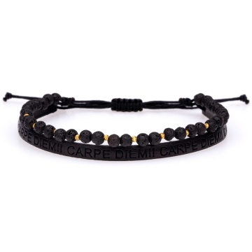 Brățară Double din AUR 14K si Piele Naturală