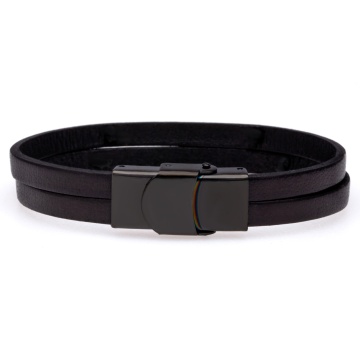 Brățara Modern Man din AUR 14K si Piele Naturală - Img 2