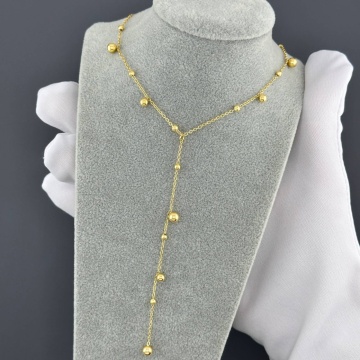 Colier Bombon din Inox placat cu AUR 18K - Img 2