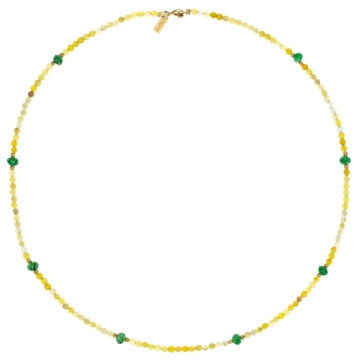 Colier Opalite din AUR 14K cu Opal si Jad - Img 2