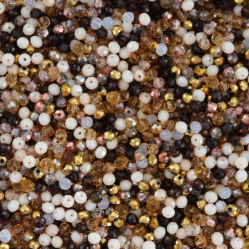 Mix cristale rondele 4mm multicolor chocolate ~ aprox 410 buc - Img 2