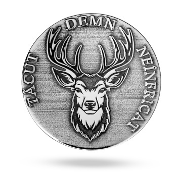 Moneda Deer Horn din Argint 2.5cm - Img 1