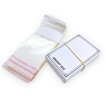 Set 50 ambalaje (carton+folie) 8x5.5cm Argint 925