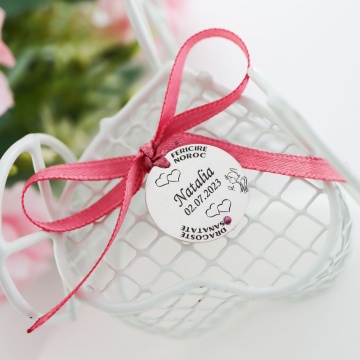 Banut Argint 1.8cm pentru Botez - Mot - Scaldat - Personalizabil - Img 2