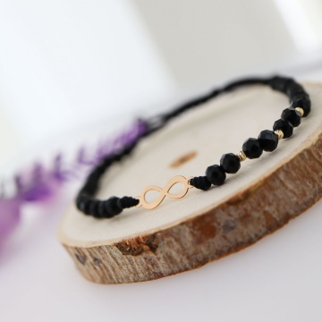 Bratara cu cristale si infinit din aur 14k - Img 2