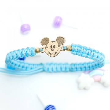 Brățară cu figurina șoricel desene animate din aur 14k - Img 3