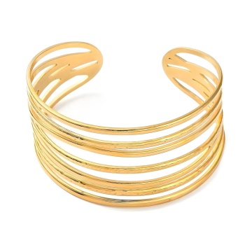 Bratara fixa Multiverse din Inox placata cu AUR 18K - Img 2