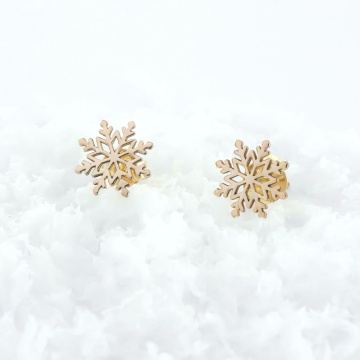 Cercei Fulg de nea din AUR 14K - Img 3