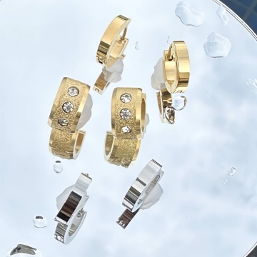 Cercei Katty din Inox placat cu AUR 18K - Img 3