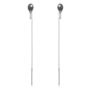 Cercei Racheta de Tenis cu lantisor tip BOX