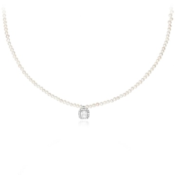 Colier Angel Cubic & Pearls din Argint 925 cu Perle de Cultura
