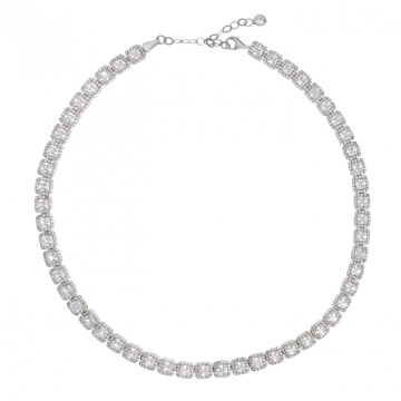 Colier Angel Grand Cubic Collection din argint 925 cu cristale - Img 3