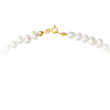 Colier Basic Grand cu perle de cultură si inchidere din aur 14K - Img 2