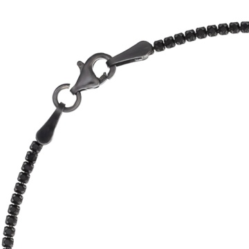 Colier din argint 925 6g - Tennis Pure Black - Img 2