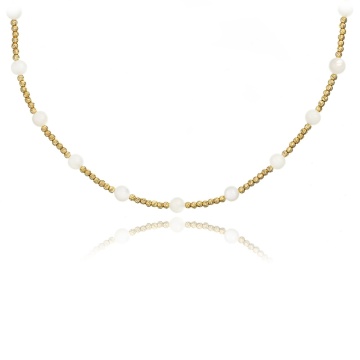 Colier Icon Exclusiv din AUR 14K și Sidef Natural