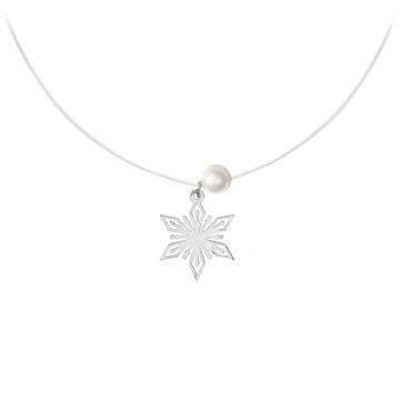 Colier Snow din Argint 925 cu fir transparent