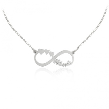 Colier Trio Hearts din argint 925 cu infinit personalizabil cu nume