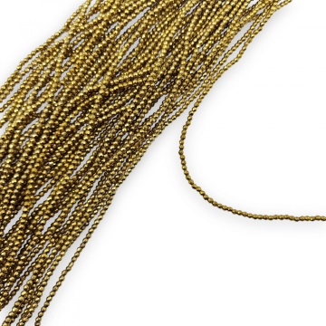 Hematite rotunde fatetate - water plated gold - 2mm - sirag aprox 205 buc - Img 2