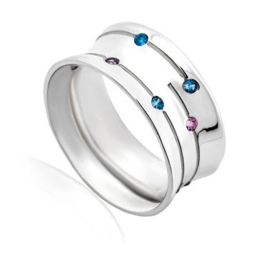 Inel Pinky Blue din Argint 925