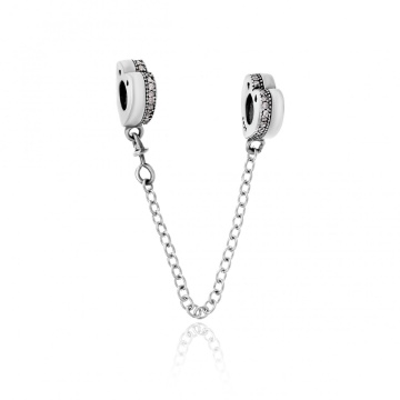 Lant de siguranta din Argint 925 Hearts Lumina 4.9gr