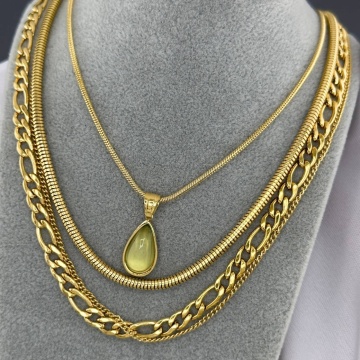 Lant Madona din Inox placat cu AUR 18K - Img 2
