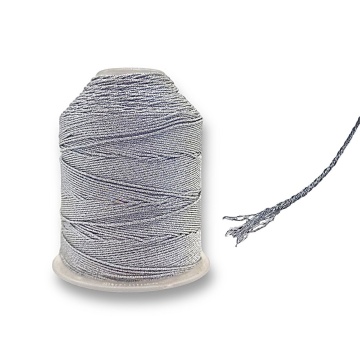 Rola snur 250m x 0.8mm - argintiu metalizat - Img 2