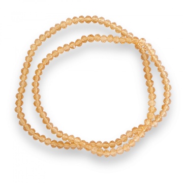 Șirag cristale rondele 4 mm , culoare Latte, Aprox 130 buc