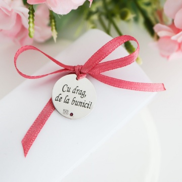 Banut Argint 1.8cm pentru Botez - Mot - Scaldat - Personalizabil - Img 3