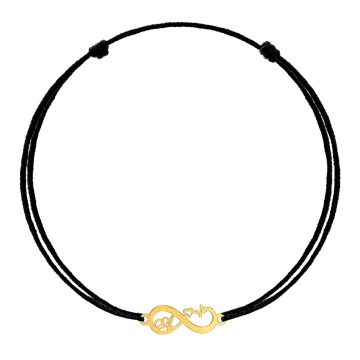 Brățară Infinite Pulse cu inițială din AUR 14K