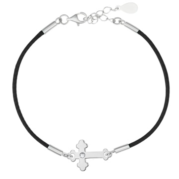 Brățară Super Cross din argint 925 cu cristal