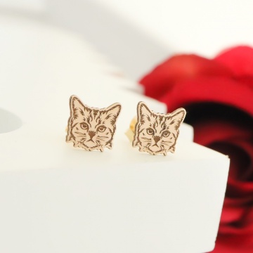 Cercei Cat Lovers din AUR 14K - Img 3