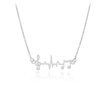 Colier din argint 925 - Love for music / Note muzicale
