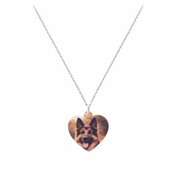 Colier Kolorino din Argint 925 cu Inimioară Printată Color – 18 mm - Img 3