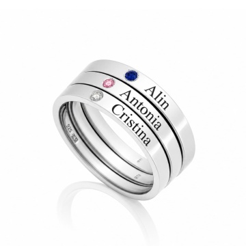 Inel Multi Mix din Argint 925 personalizat cu Nume si Cristal - Img 10