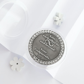 Moneda Aniversara din Argint 3cm - gravura 3D Fata&Verso - Img 6