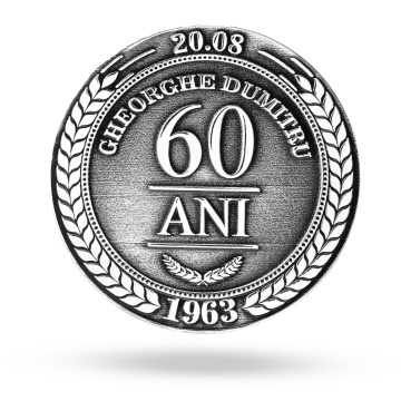 Moneda Comemorativa din Argint 2.5cm - gravura 3D Fata&Verso - Img 1