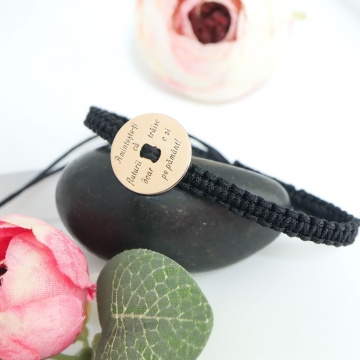 Brățară Button cu bănuț de 14 mm din aur 14K - Img 3