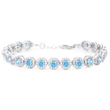 Bratara din Argint Angel Collection - Light Blue Edition - Img 2