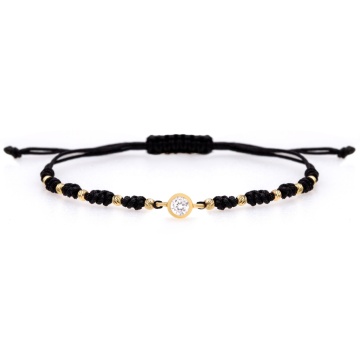 Bratara Magic Knot cu bile din aur 14K
