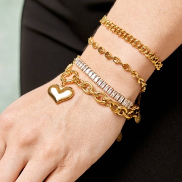 Bratara Suprema din Inox placata cu AUR 18K - Img 2