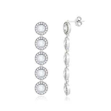 Cercei din argint 925 cu cristale Angel Exclusive Collection - Medium