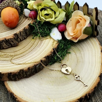 Colier din Aur 14k Key to my heart - Img 2