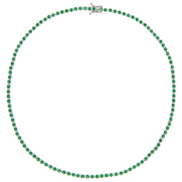 Colier Green Glow din Argint 925 - Img 2