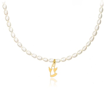 Colier My Angel din Aur 14K si Perle de cultura - Img 1