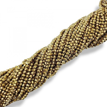 Hematite fatetate - water plated gold - 4mm - sirag aprox 105 buc