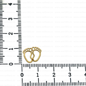 Link din aur 14k - pentru bratara - talpite XL